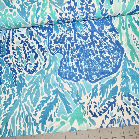2 YRD of Lilly Pulitzer for Lee Jofa Lets Cha Cha Shorley Blue Fabric - Picture 1 of 2